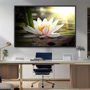 Lotus Flower Wall Art Canvas Print, Water Lily Large Wall