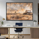 Rustic Farmhouse Wall Art Canvas Print | Barn and Field