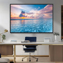 Ocean Sunset Canvas Wall Art Print – Tranquil Seascape