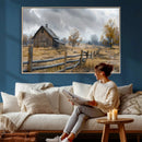 Rustic Autumn Farmhouse Wall Art Canvas Print – Serene