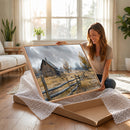 Rustic Autumn Farmhouse Wall Art Canvas Print – Serene