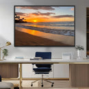 Sunset Wall Art Print - Stunning Beach Sunset Canvas Artwork