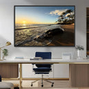 Tropical Beach Wall Art - Stunning Ocean Sunset Canvas Print