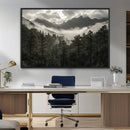 Moody Forest Wall Art – Framed Mountain Fog Canvas Artwork, by MyGreatCanvas | Canvas Wall Art Prints | Photo Prints & Wall Decor