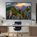 Mountain Sunset Panoramic Wall Art Canvas Print – Framed