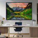 Maroon Bells Lake Wall Art Canvas Print – Framed Majestic by MyGreatCanvas | Canvas Wall Art Prints | Photo Prints & Wall Decor