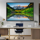Maroon Bells Lake Wall Art Canvas Print – Framed Majestic