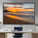 Tropical Beach Wall Art – Framed Sunset Ocean Canvas by MyGreatCanvas | Canvas Wall Art Prints | Photo Prints & Wall Decor
