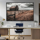 Rustic Barn Wall Art Canvas Print – Framed Moody Field Scene by MyGreatCanvas | Canvas Wall Art Prints | Photo Prints & Wall Decor