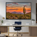 Saguaro Cactus Wall Art Canvas Print – Framed Arizona Sunset by MyGreatCanvas | Canvas Wall Art Prints | Photo Prints & Wall Decor
