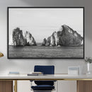 Coastal Wall Art – Framed Black White Ocean Canvas Artwork, by MyGreatCanvas | Canvas Wall Art Prints | Photo Prints & Wall Decor
