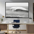 Monochrome Seascape Wall Art Canvas Print – Framed Surf Wave by MyGreatCanvas | Canvas Wall Art Prints | Photo Prints & Wall Decor