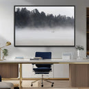 Surfer Fog Wall Art Canvas Print – Framed Foggy Beach Scene by MyGreatCanvas | Canvas Wall Art Prints | Photo Prints & Wall Decor