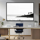 Surfer Cliffs Wall Art Canvas Print – Framed Black White by MyGreatCanvas | Canvas Wall Art Prints | Photo Prints & Wall Decor