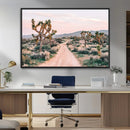 Joshua Tree Wall Art Canvas Print – Framed Desert Road Scene by MyGreatCanvas | Canvas Wall Art Prints | Photo Prints & Wall Decor