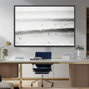 Black White Ocean Wall Art Canvas Print – Framed Coastal by MyGreatCanvas | Canvas Wall Art Prints | Photo Prints & Wall Decor
