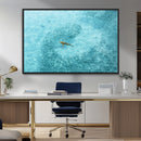 Fish Swarm Wall Art Canvas Print – Framed Aerial Shark and by MyGreatCanvas | Canvas Wall Art Prints | Photo Prints & Wall Decor