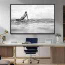 Black and White Surfing Wall Art Canvas Print – Framed Ocean by MyGreatCanvas | Canvas Wall Art Prints | Photo Prints & Wall Decor