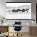 Wild Horses Running Wall Art Canvas Print, Framed Black by MyGreatCanvas | Canvas Wall Art Prints | Photo Prints & Wall Decor