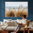 Beach Grass Wall Art Canvas Print – Framed Coastal Dunes Art by MyGreatCanvas | Canvas Wall Art Prints | Photo Prints & Wall Decor