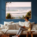 Ocean Surfer Wall Art Canvas Print – Framed Coastal Surf Art by MyGreatCanvas | Canvas Wall Art Prints | Photo Prints & Wall Decor