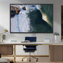 Ocean Wave Wall Art – Aerial Coastal View Canvas Artwork, by MyGreatCanvas | Canvas Wall Art Prints | Photo Prints & Wall Decor