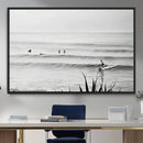Surfer Silhouette Wall Art Canvas Print – Framed Calm Ocean by MyGreatCanvas | Canvas Wall Art Prints | Photo Prints & Wall Decor