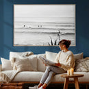 Surfer Silhouette Wall Art Canvas Print – Framed Calm Ocean by MyGreatCanvas | Canvas Wall Art Prints | Photo Prints & Wall Decor