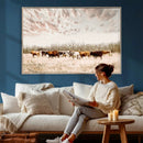 Longhorn Cattle Wall Art Canvas Print – Framed Texas Ranch