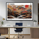 Modern Japanese Wall Art Canvas Print – Framed Abstract