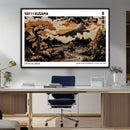 Modern Japanese Wall Art Canvas Print – Framed Abstract