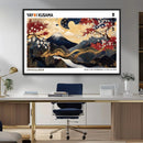 Modern Mount Fuji Wall Art Canvas Print – Framed Abstract