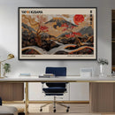 Modern Japanese Wall Art Canvas Print – Framed Abstract