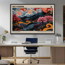 Modern Japanese Wall Art Canvas Print – Framed Contemporary