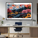 Modern Japanese Wall Art Canvas Print – Framed Abstract