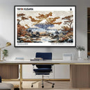 Modern Japanese Wall Art Canvas Print – Framed Abstract