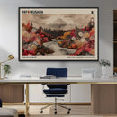 Modern Japanese Wall Art Canvas Print – Framed Abstract