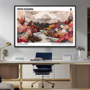 Modern Japanese Wall Art Canvas Print – Framed Abstract