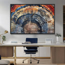 Tree Rings Wall Art Canvas Print – Framed Petrified Wood