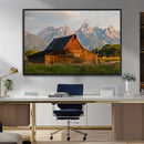 Rustic Barn Wall Art Canvas Print – Framed Grand Teton Park