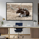 Texas Longhorn Wall Art Canvas Print – Framed Country Living