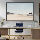 Minimalist Beach Wall Art Canvas Print – Framed Coastal