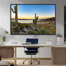 Saguaro Cactus Wall Art Canvas Print – Framed Desert Sunset by MyGreatCanvas | Canvas Wall Art Prints | Photo Prints & Wall Decor