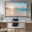 Beach Sunset Wall Art Canvas Print – Framed Ocean Waves