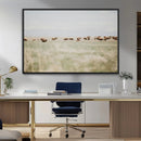 Bison Herd Wall Art Canvas Print – Framed Western Bison