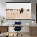 Bison Herd Wall Art Canvas Print – Framed Western Prairie by MyGreatCanvas | Canvas Wall Art Prints | Photo Prints & Wall Decor