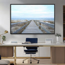 Beach Boardwalk Wall Art Canvas Print – Framed Coastal