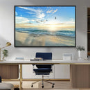 Minimalist Seaside Wall Art Canvas Print – Morning Glow