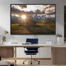 Snowy Peaks Wall Art Canvas Print – Rustic Mountain