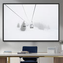 Ski Lift Wall Art Canvas Print – Snowy Alpine Landscape